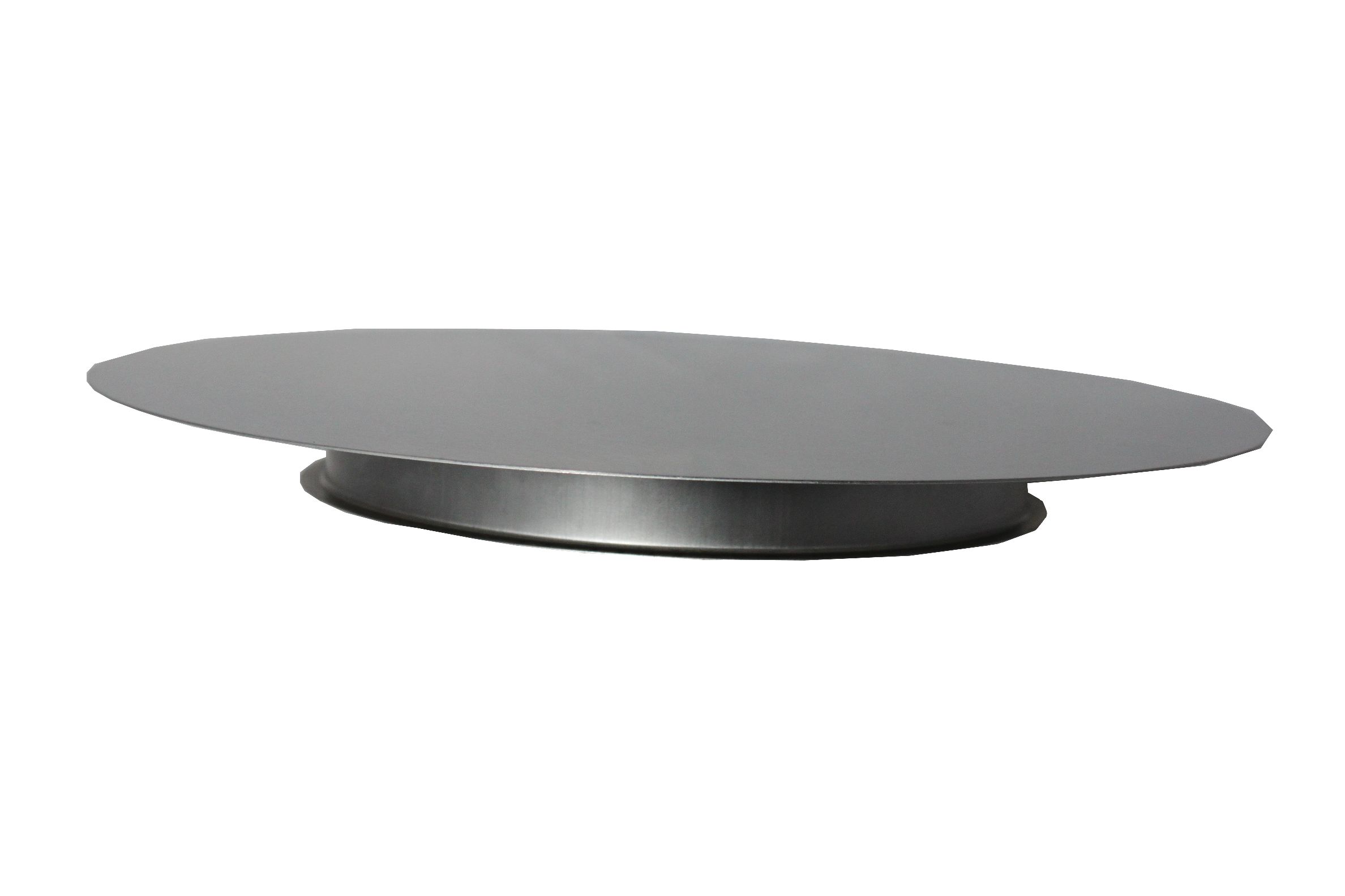 Tortenplatten aus Edelstahl 18/10 poliert mit Ringfuß | backshop24