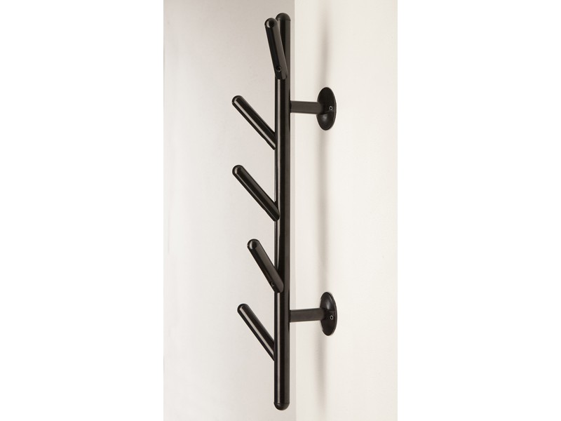 Wandgarderobe Garderobe Metall schwarz 5 Haken 63cm