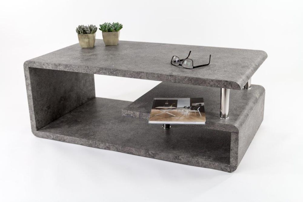 Couchtisch Wohnzimmertisch Stein Optik anthrazit 110x60x42