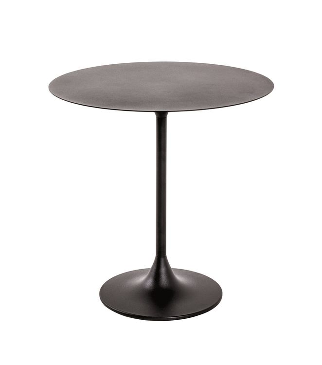 Beistelltisch Couchtisch Ø 45 cm Metalltisch Tischplatte und Gestell aus Metall schwarz