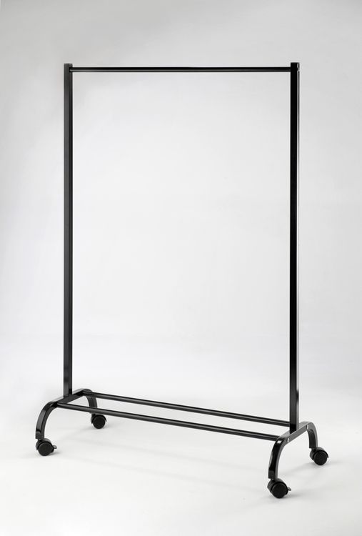 Rollgarderobe schwarz Kleiderständer auf Rollen Standgarderobe stabil