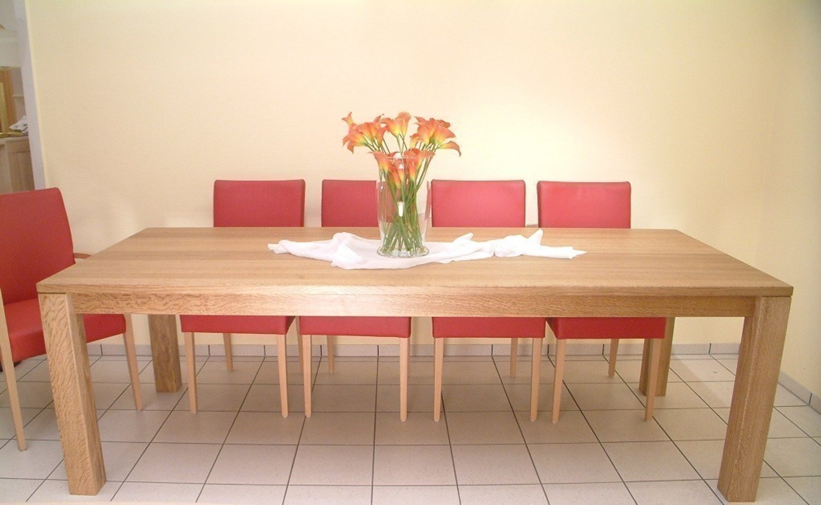 Esstisch / Tisch Variato 240 X 100 cm, der Masstisch in Eiche, Asteiche, Buche oder Kirschbaum massiv 4-Fuß