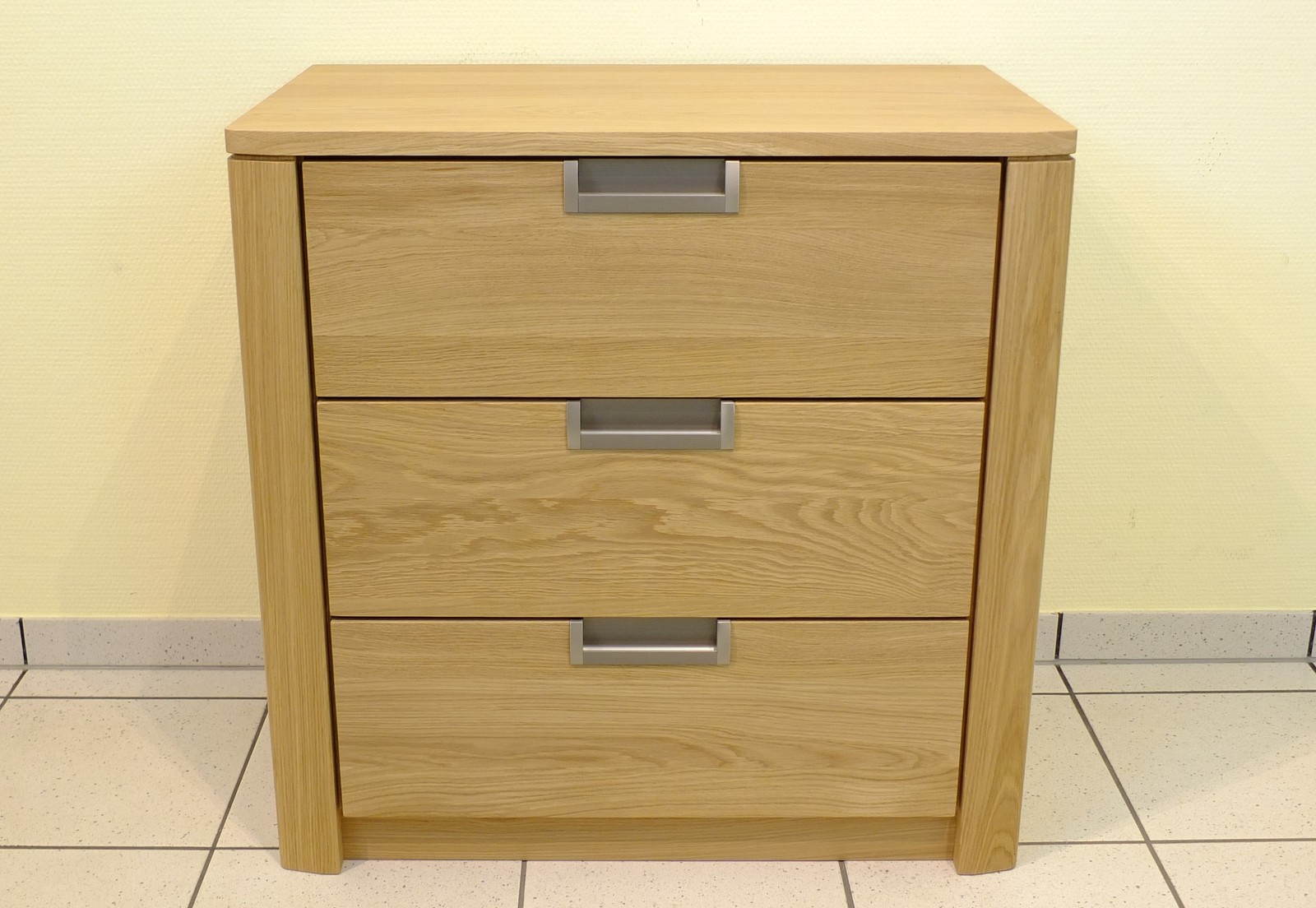 Lavesum Schubladenkommode / Nachtkommode / Nachtschrank - Breite 70 cm Höhe 70 cm Tiefe 42 cm, Eiche, Asteiche, Buche oder Kirschbaum vollmassiv