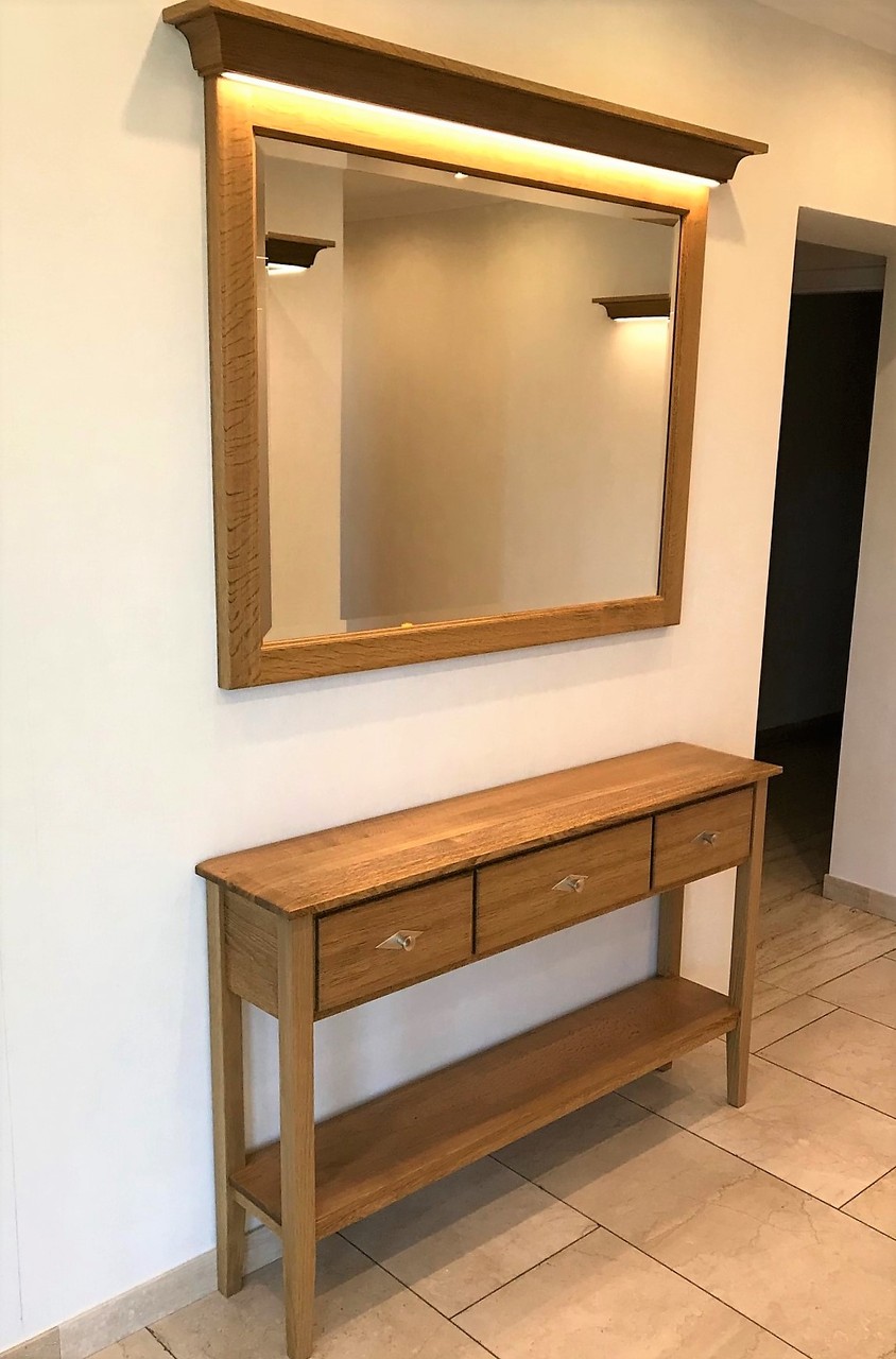Montreux Wandtisch / Konsolentisch Breite 130 cm Höhe 82 cm mit Spiegel Breite 130 cm Höhe 100