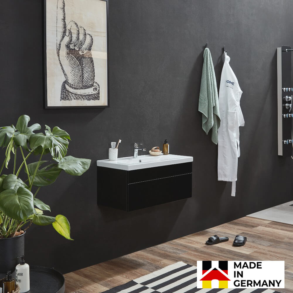 Badmöbel WANGEROOGE BIG - S Schwarz - Made in Germany