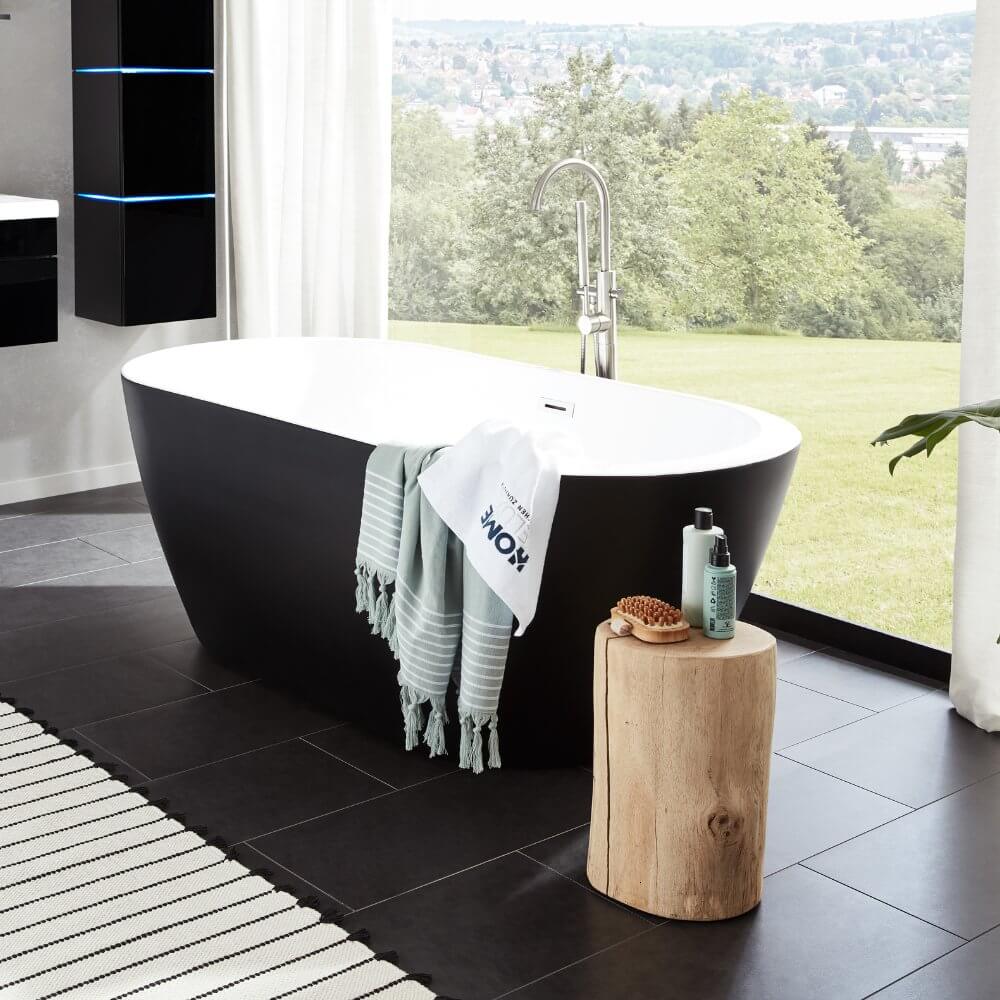 Freistehende Badewanne CODO - Schwarz