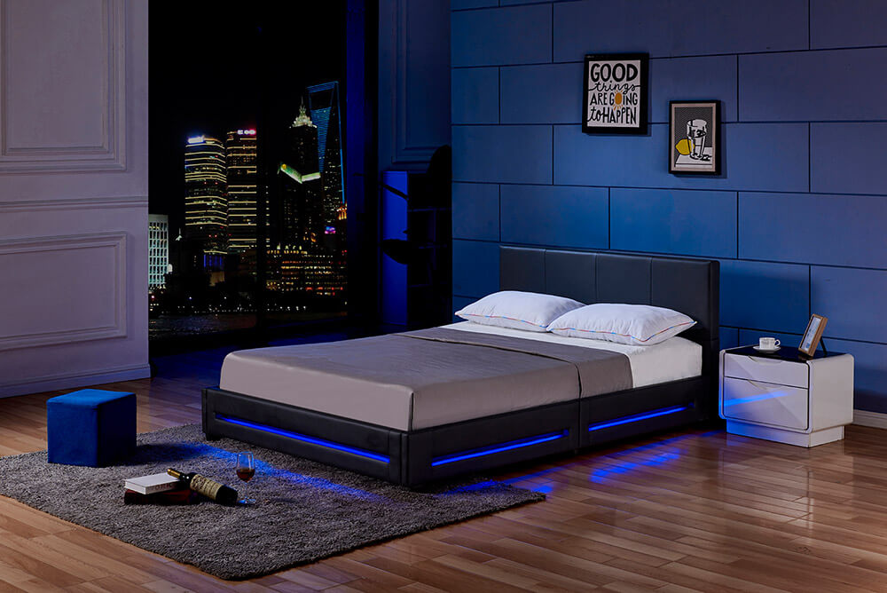 LED Bett ASTEROID mit Matratze - Variantenauswahl