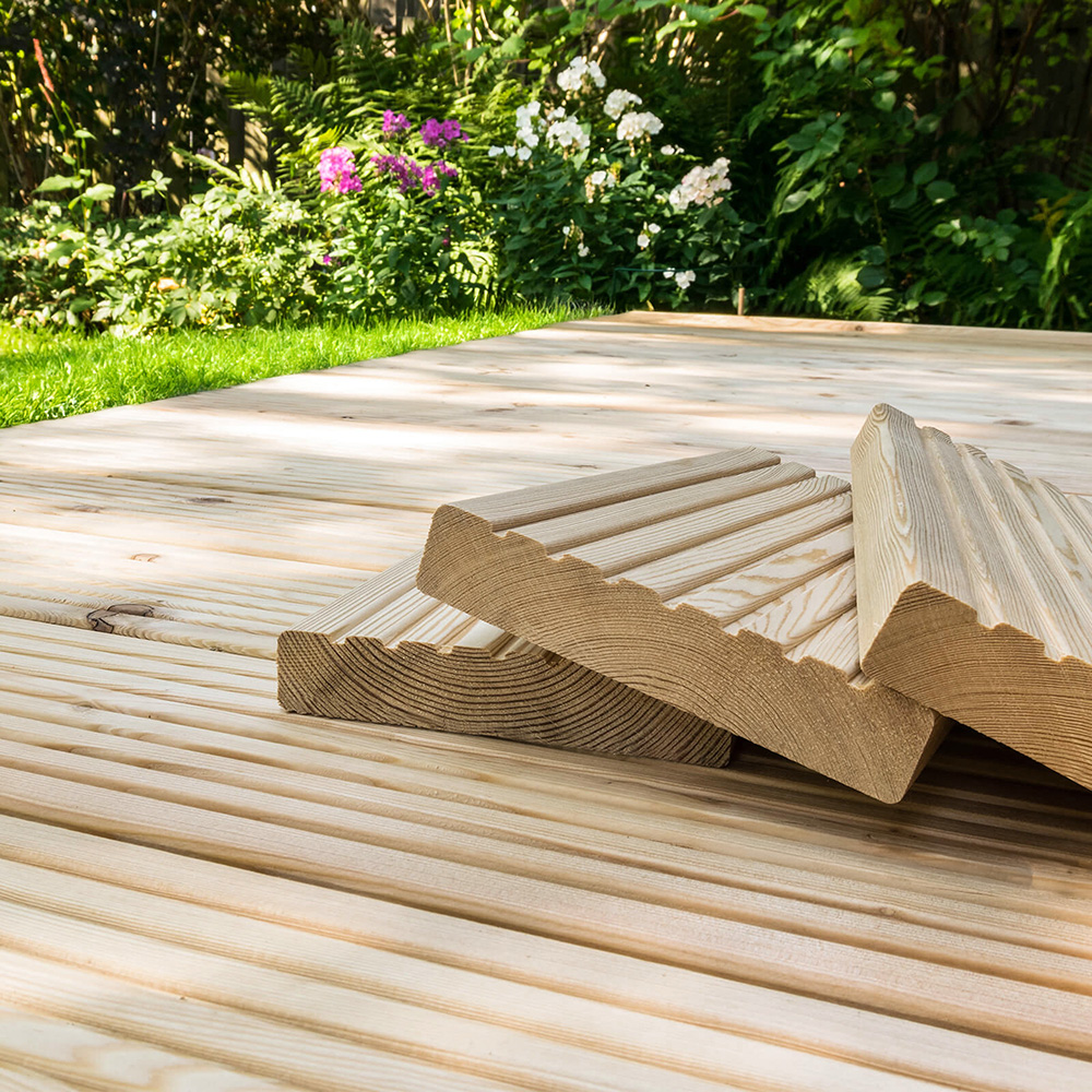 Terrassendielen Lärche Holz - Muster