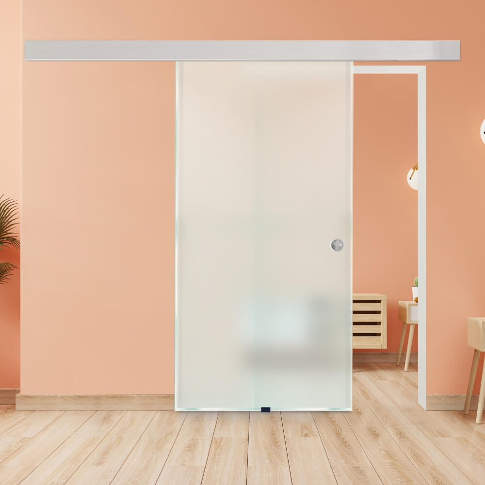 Glasschiebetür SAPHIR – 205 x 90 cm Milchglas