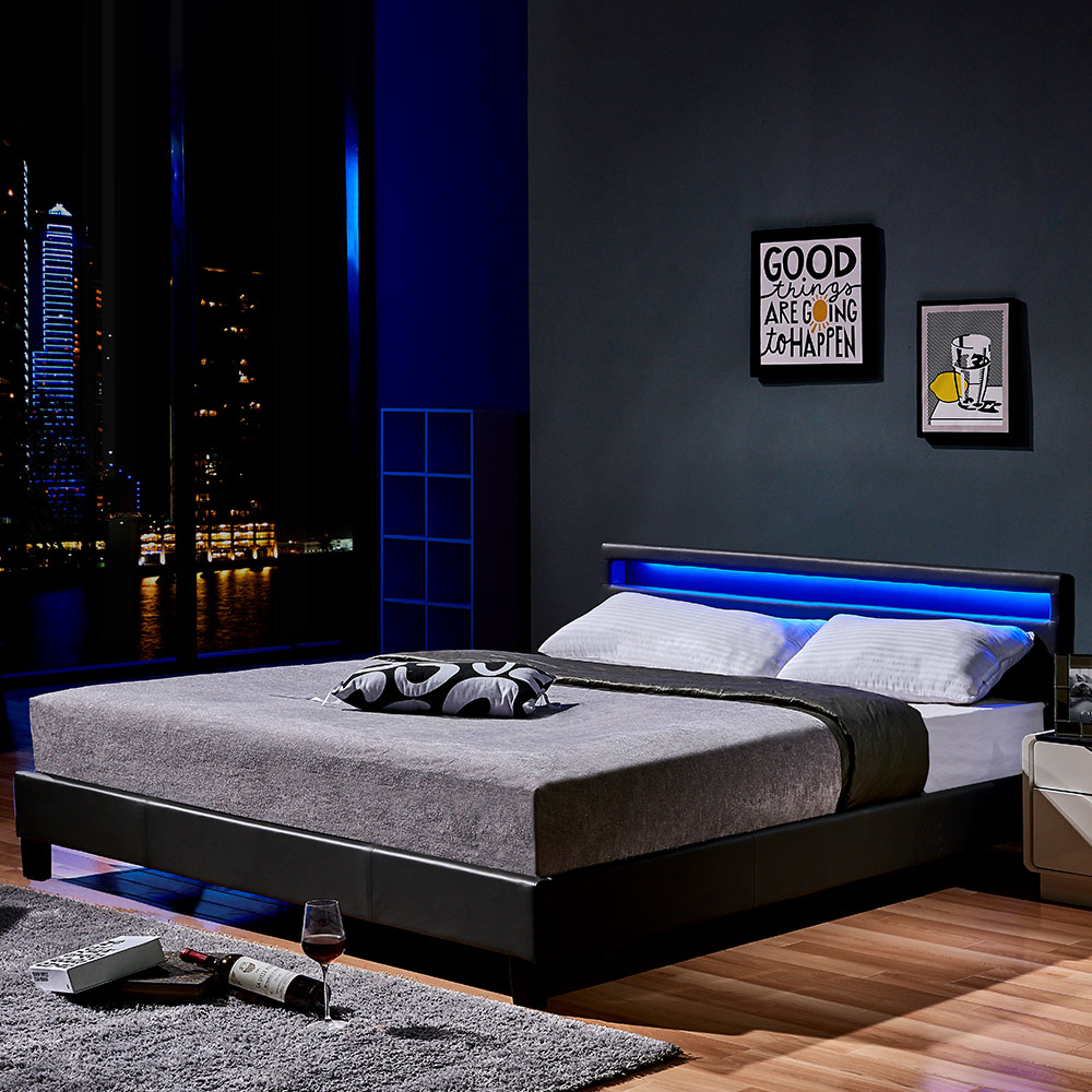 LED bed ASTRO with mattress - 180 x 200 cm color selection