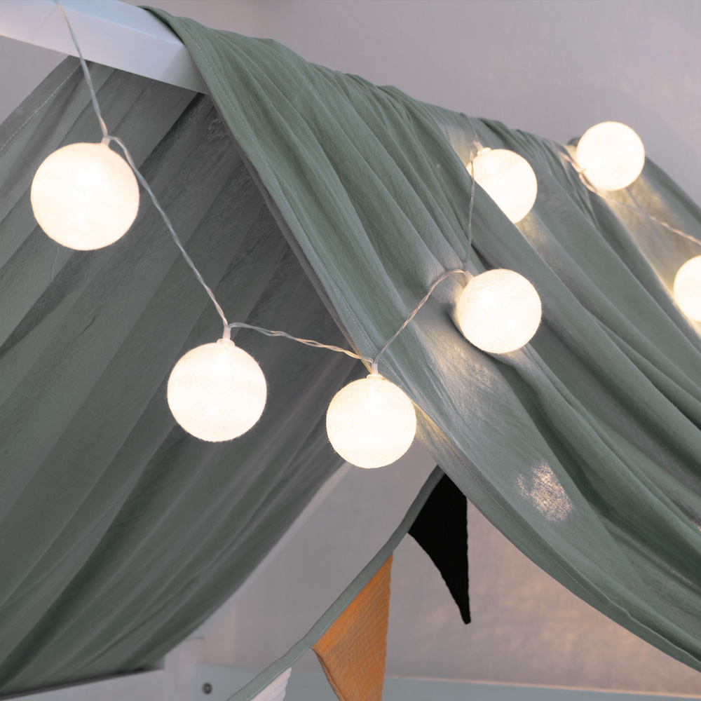 LED-Lichterkette mit Baumwolle Kugel NINO kaufen