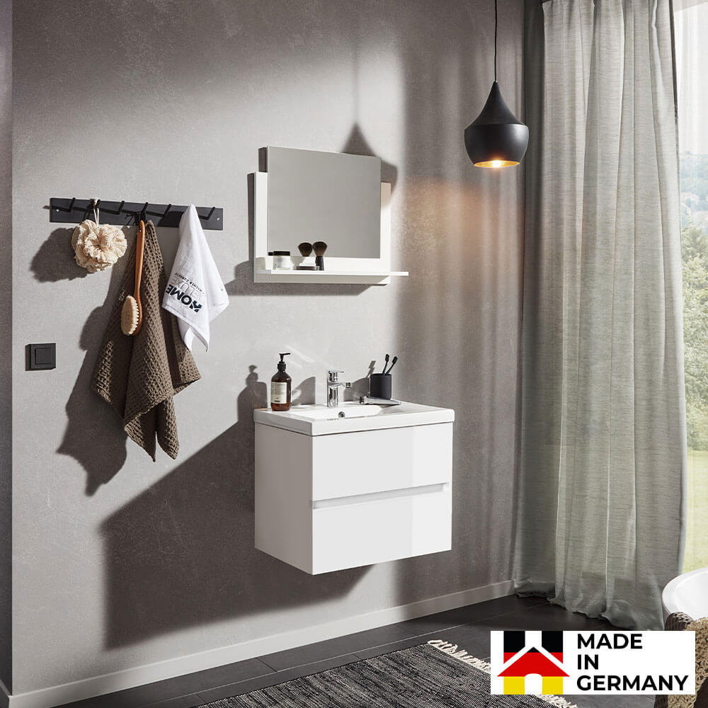 Badmöbel WANGEROOGE Deluxe – M Weiß – Made in Germany