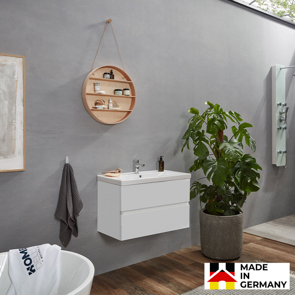 Badmöbel WANGEROOGE BIG Deluxe – S Weiß – Made in Germany