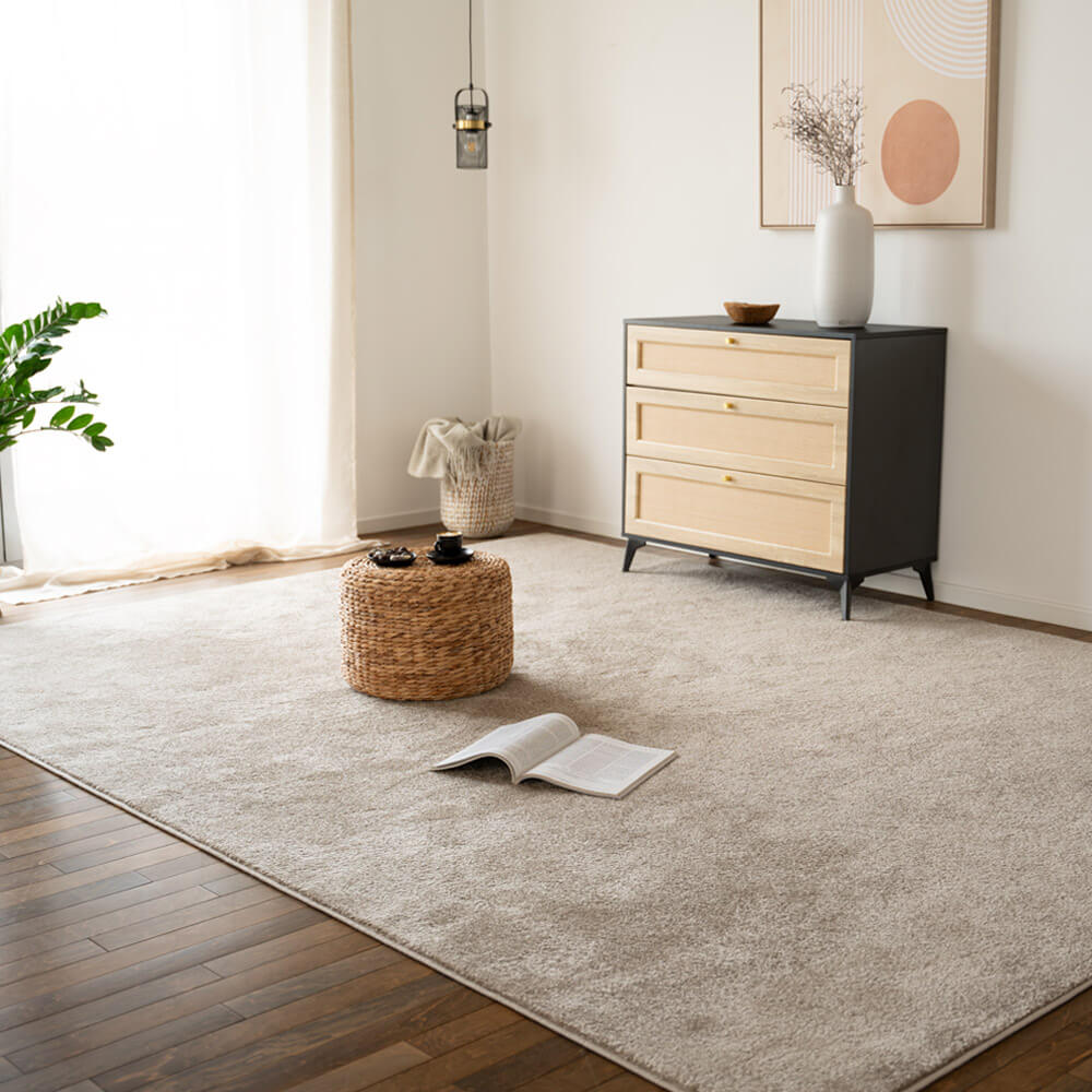 Home Deluxe Alfombra de pelo corto FOFI - 320 x 240 cm Crema
