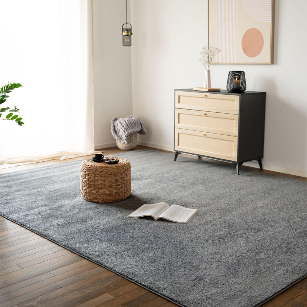 Home Deluxe Alfombra de pelo corto FOFI - 300 x 200 cm Gris