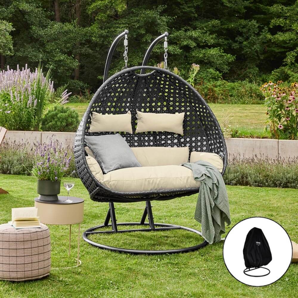 Polyrattan Hängesessel TWIN DELUXE