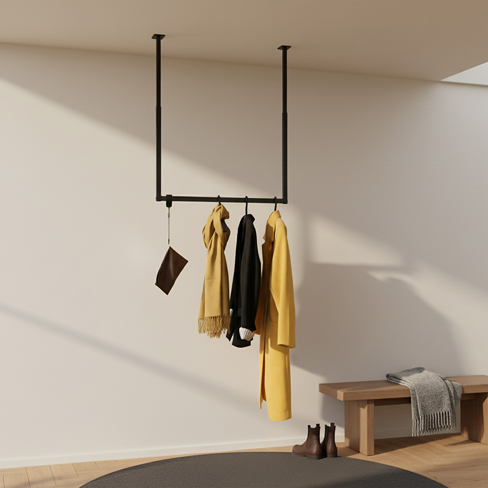 Garderobenleiste inkl. Kleiderbügel und S-Haken SWAY