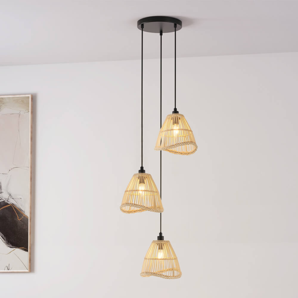 Leuchte aus Rattan FELIA