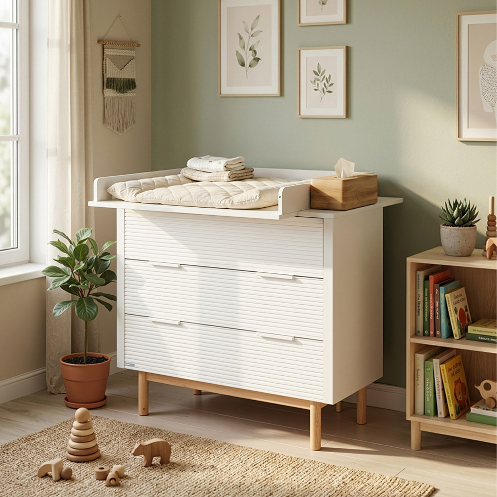 Home Deluxe Mueble cambiador incl. mueble superior COCO - blanco