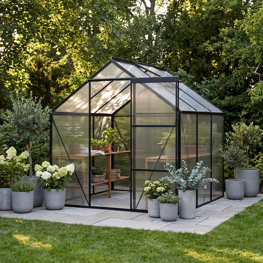 Home Deluxe Invernadero Eco WALENA negro - 190 x 190 cm