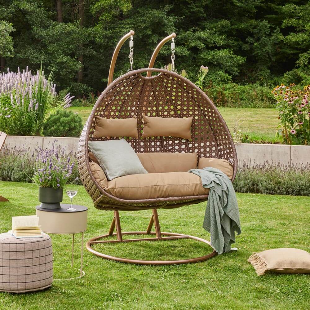 Polyrattan Hängesessel TWIN - Braun