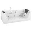 TroniTechnik Whirlpool Badewanne KOS 2 179cm x 85cm mit Heizung, Hydromassage, Bachlauf und Farblichtherapie