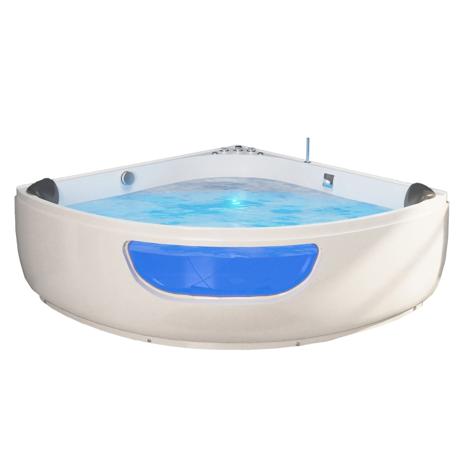 TroniTechnik Whirlpool Badewanne Eckwhirlpool PAROS 135cm x 135cm
