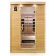 Dewello Infrarotkabine Infrarotsauna LAVAL PLUS 135cm x 105cm inkl. Keramikstrahler, Bodenstrahler, Radio, Farblicht
