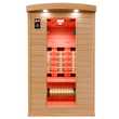 Dewello Infrarotkabine Infrarotsauna HYDER 115cm x 105cm inkl. Vollspektrumstrahler, Radio, Farblicht