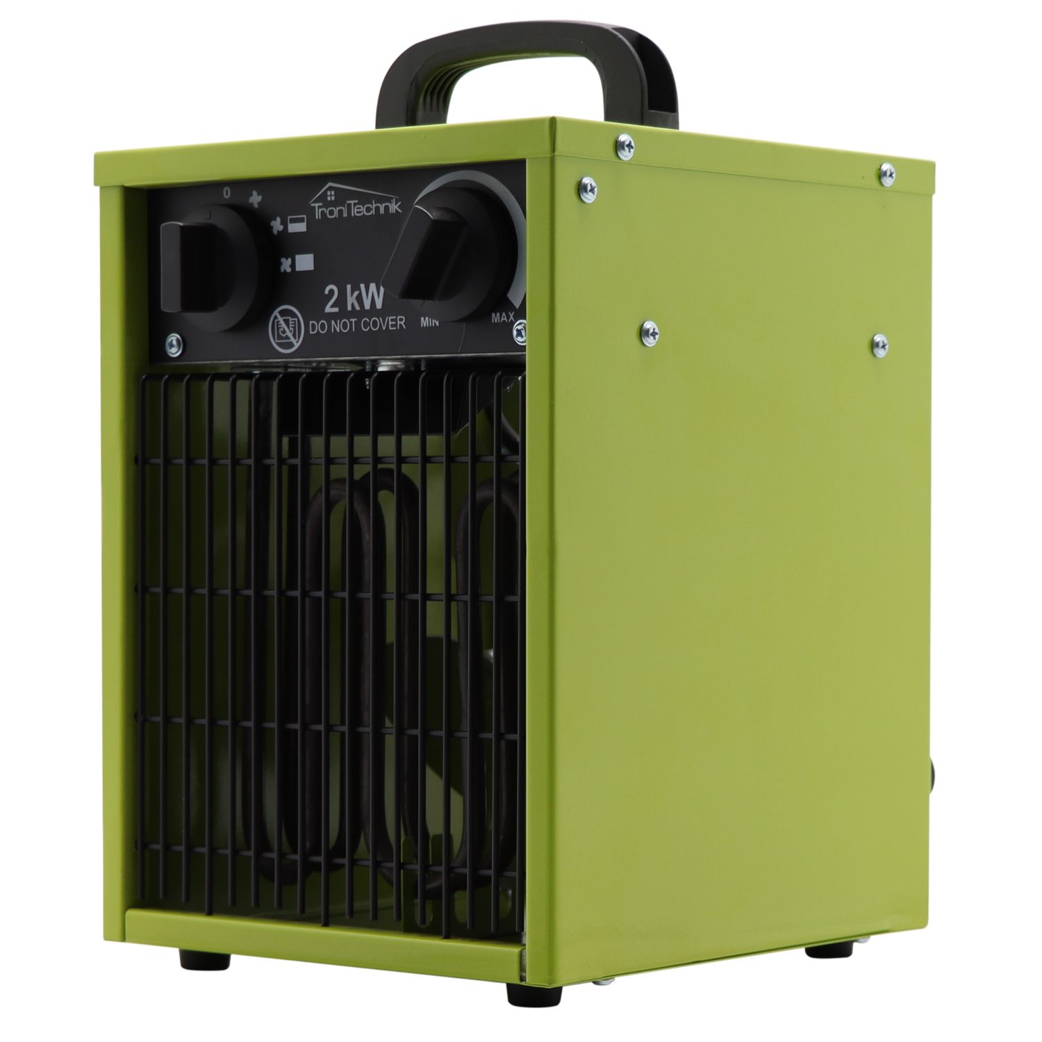 Tronitechnik TT-EIH-152 Heizgerät Heizlüfter Heizung 2.000 Watt, Tragegriff, Stahl, stufenlose Thermosteuerung