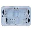 TroniTechnik Outdoor Whirlpool Spa TINO PRO mit Isolierung Weiß Silber Marmoriert 195cm x 127cm mit Heizung, Hydromassage, zwei Pumpen, JOYONWAY