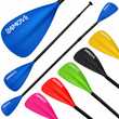 24MOVE® Paddel Doppelpaddel AZUR 2in1 Stechpaddel für SUP Stand Up Board, Kajak, leicht aus Aluminium 230cm, verstellbar blau