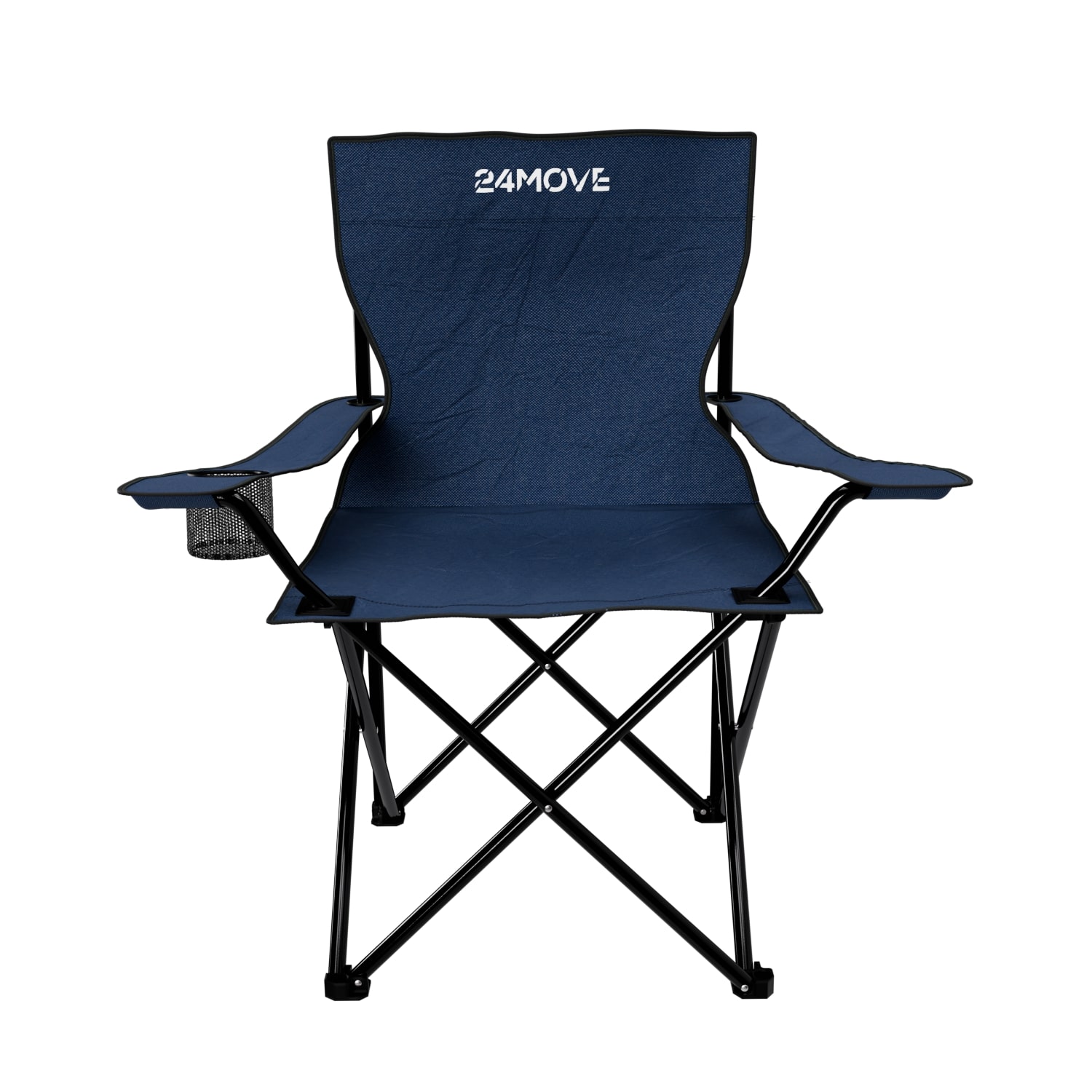 24MOVE® Campingstuhl Klappstuhl Outdoor Angelstuhl Camping faltbar blau