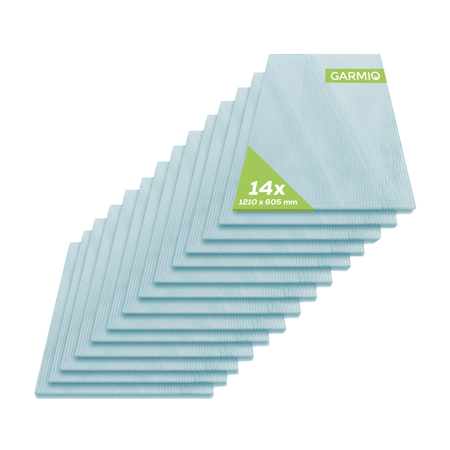 GARMIO® Hohlkammerstegplatten Doppelstegplatten ACRI 6 mm (14 Stück)