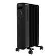 Ölradiator, Elektroheizung TT-OR 207 in schwarz mit 7 Rippen und 1500 Watt, drei Heizstufen (600W, 900W, 1500W)