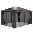 GARMIO® Pavillon Rom 3x4m Garten Überdachung mit Polycarbonat