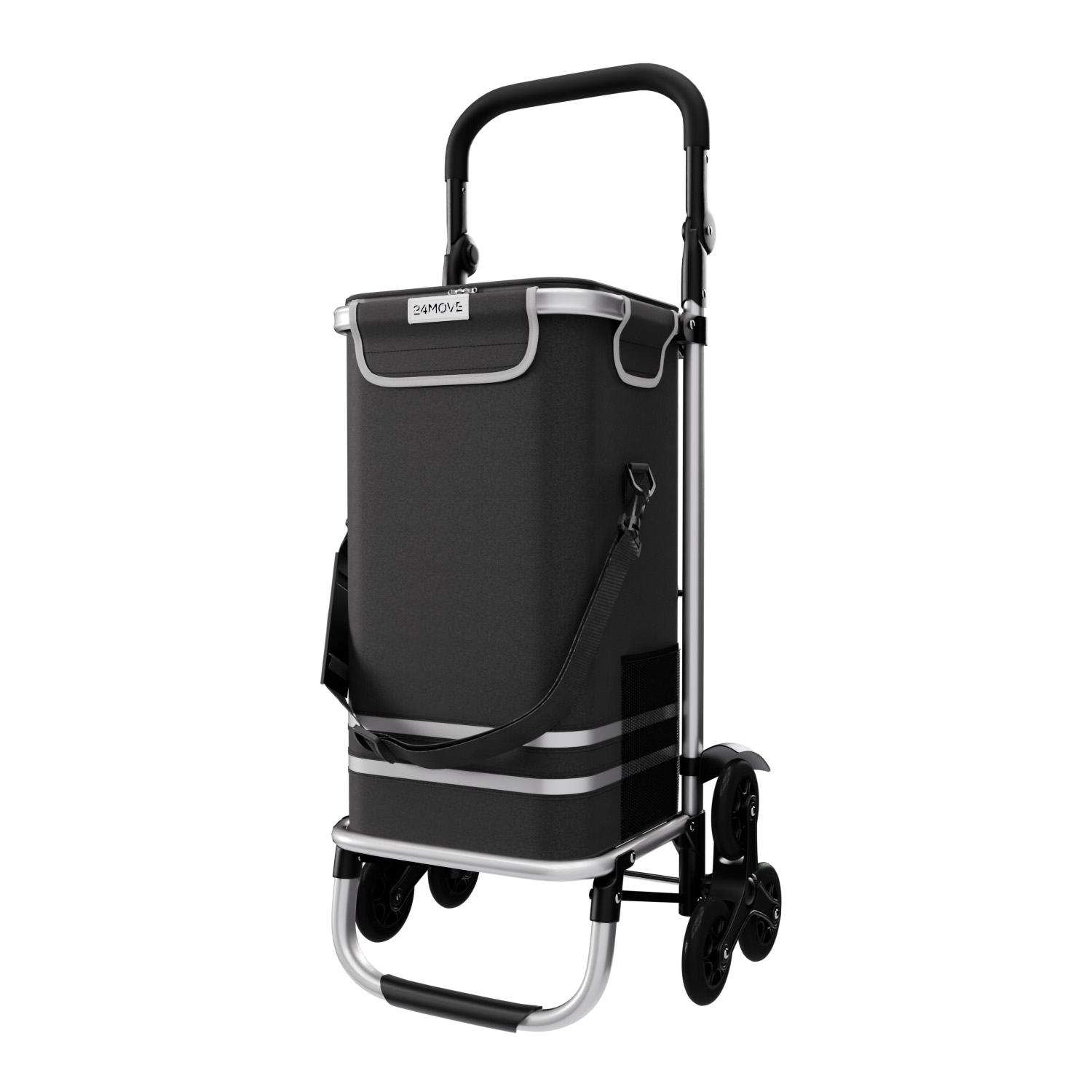 24MOVE Trolley ALEGRE Einkaufstrolley klappbar schwarz