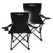 24MOVE® Campingstuhl Klappstuhl Outdoor Angelstuhl Camping faltbar schwarz 2er Set