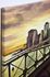 Canvas print Picture Taxi Brooklyn Bridge 46x61 2