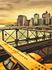 Canvas print Picture Taxi Brooklyn Bridge 46x61 1