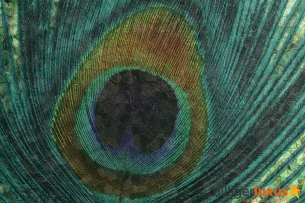 Harald Glööckler wallpaper panel green blue peacock moth 52724 