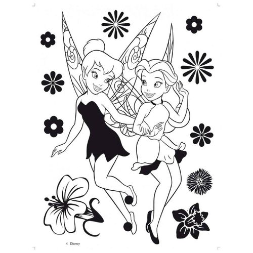 Flock wall tattoo sticker decoration Tinkerbell fairies