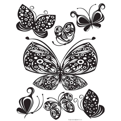 Flock wall tattoo sticker decoration butterflies