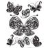 Flock wall tattoo sticker decoration butterflies 1