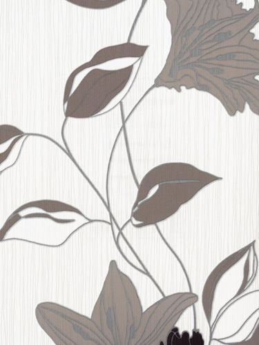 Design non-woven wallpaper Daniel Hechter Flowers brown