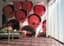 Photo Wallpaper Mural red wine glasses 360 x 270 cm 2
