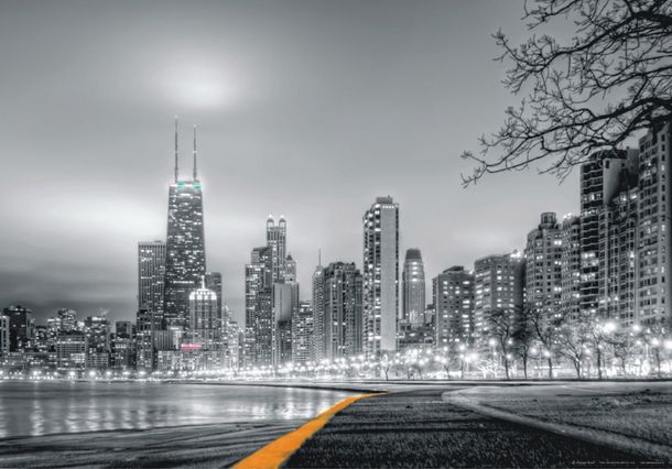 Wall mural wallpaper New York Skyline NYC 16 cmx115cm grey