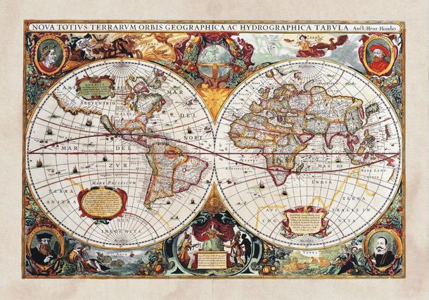 XXL Poster mural wallpaper historic world map 160cmx115cm