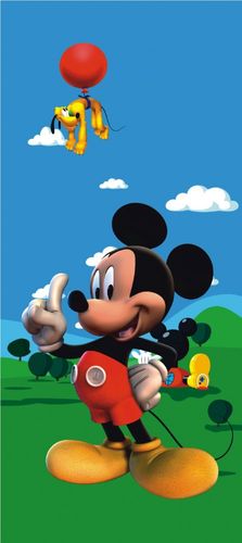 Door wallpaper mural wallpaper Disney Micky mouse & Pluto