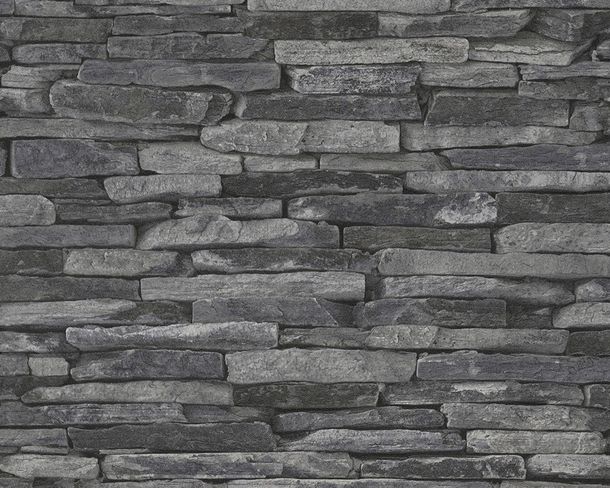 Wallpaper natural stone bricks grey AS Creation 9142-24
